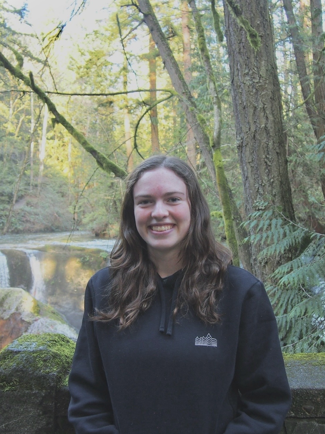 Rachel in the forest.